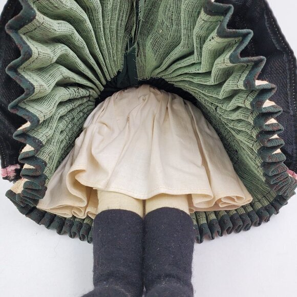 Czech Traditional Vintage 1950s Girl Doll Ornate Headdress Outfit Czechoslovakia - Picture 9 of 16